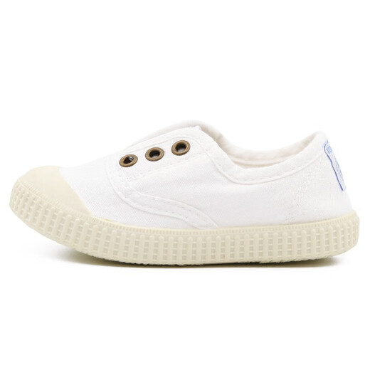 TOPSTAR children's canvas shoes boys and girls kindergarten white shoes indoor shoes soft sole baby shoes 5032 milk white 31 inner length 195mm foot length 175-185mm