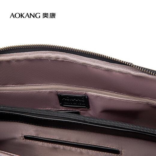
Aokang men's briefcase top layer cowhide handbag one-shoulder crossbody bag business bag birthday gift for husband and father