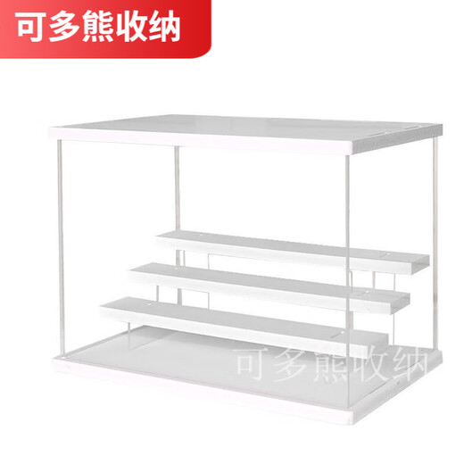 Ouoety Blind Box Displinet Cabinet Blind Box Aufbewahrungsbox mit hellweißem Displaybox Staubdicht transparent Bausteine Große Deckenleuchte + Leiter großes Deckenlicht mit Leiter 3 -schichtiger Modell 6636dt