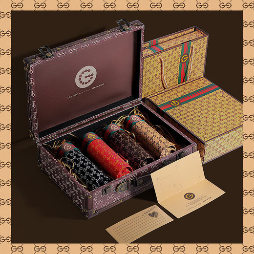 Gdad Herrenunterwäsche Herrenkämmerte Baumwoll Antibakterielle Schritte Boxerhose mittelgroßer großer gedruckter High-End-Geschenkbox-Shorts G1105-light Coffee-Dark-Kaffee-No-Schwarz-Black-Black 4xl (geeignet für 175-220 Jin [Jin gleich 0,5 kg]))