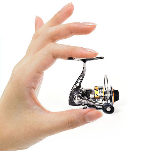 Mini small fishing wheels super small special offer stainless steel all-metal fishing reel raft fishing rock rod wheels Luya spinning wheels Mini all-metal 1000 series left and right hand interchangeable type
