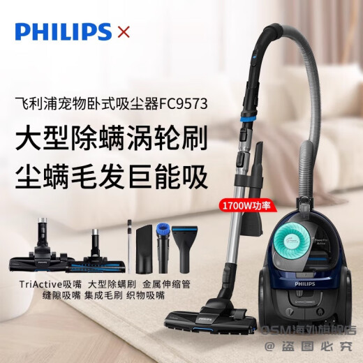 Philips (Philips) Aspiradora FC8632 Hogar horizontal de gran succión 9735 camas Succión para el cabello 2023 Pequeña computadora de mano 2022 FC9573 [Estándar oficial]