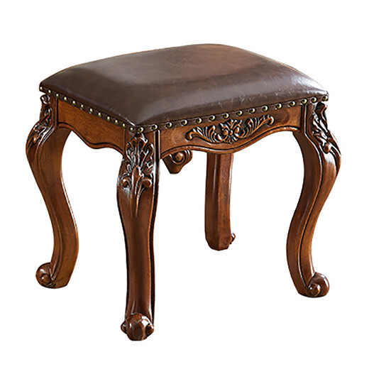 You Fuyin American Dressing Stool European Solid Wood Dressing Stool Bedroom Home Manicure Stool French Light Luxury Princess Stool Dressing Stool Light Blue Plane No Color