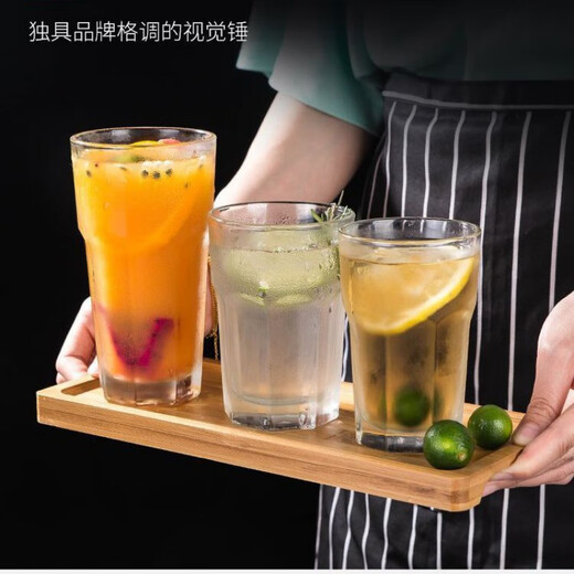 
Yapai Libi thickened glass cup star anise cup large beer cup milk juice milk tea drink water cup heat-resistant transparent Libi ice spirit glass 163ml (15249)