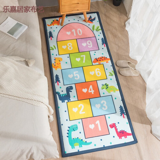NIANJIE thickened bedside carpet baby anti-fall mat bedroom living room bay window tatami children winter Japanese style four-leaf clover width 40 long 120 cm