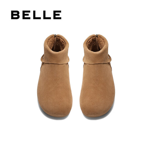 Belle (Belle) kleiner Schal High Top Birkenstock Schuhe Frauen neue Baumwollschuhe Schnee Kurzstiefel D3G1DAD5 Vorverkaufsbrauner Furry 38 (240 mm)