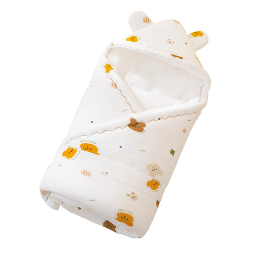 UBEX baby blanket newborn autumn and winter new-born baby blanket autumn and winter warm outing beanie fleece blanket bear blanket 90*90cm