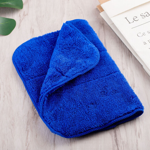 Renying seven-color cleaning rags for household cleaning, absorbent water, not easy to shed lint, thickened towels, glass bamboo fiber dishcloths, 5 dark blue coral velvet rags