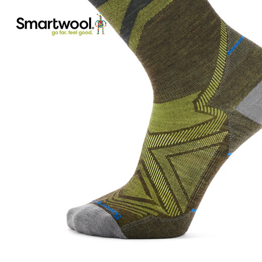 
SMARTWOOL function socks running zero shock absorbing short socks four seasons Merino wool socks comfortable sweating outdoor socks machine wash 1656 Olive green D11 M (suitable for foot size 38-41)