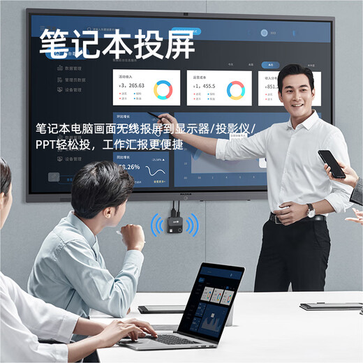 Biyaz 4K60Hz Pantalla vertical de alta definición/transmisión horizontal de transmisión móvil Proyector de pantalla inalámbrica de pantalla inalámbrica Audio HDMI y video Transmisor de la misma pantalla aplicable al Apple Android Display Projector R110