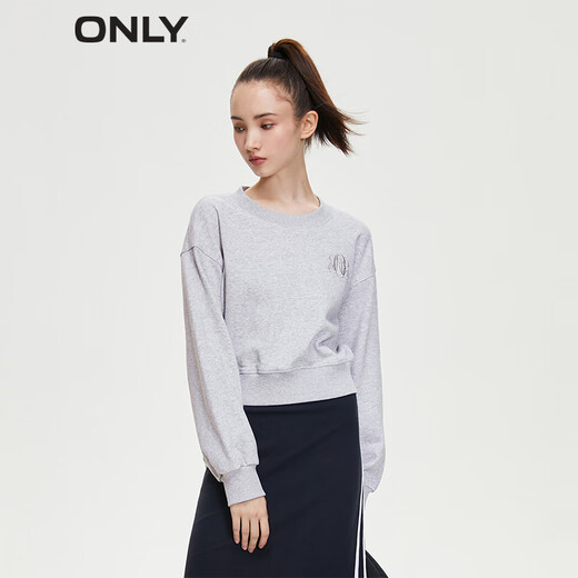 Solo la moda de otoño e invernal de hombro suelto de manga corta de manga larga para mujeres 12349S002 G11 Color gris claro xs 155/76a