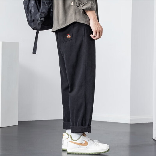 Fog Sky Pantalon décontracté pour hommes Spring and Automne Loose Loose Trendy Brand Outdoor Travail Trafoute American High Street Straight Cotton Pantal