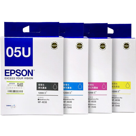 爱普生（EPSON）原装打印机05U 05N黑色彩色墨盒用于WF-4838/WF-7848打印机墨盒 原装墨盒05U红色（约打印1200页）
