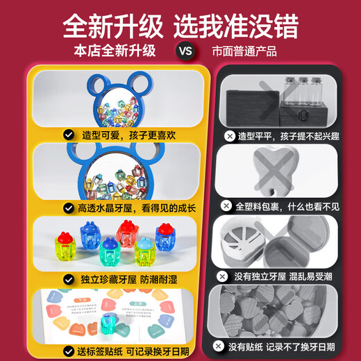 Taifenle Baby dientes Caja de almacenamiento de dientes para niños Juguetes Baby Umbilical Cord Fetal Hair Colección Guardar fotograma de fotos Regalo
