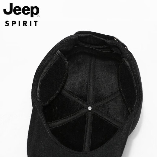 JEEP hat men's baseball cap autumn and winter velvet thickened peaked cap windproof ear protection warm outdoor winter hat A0143