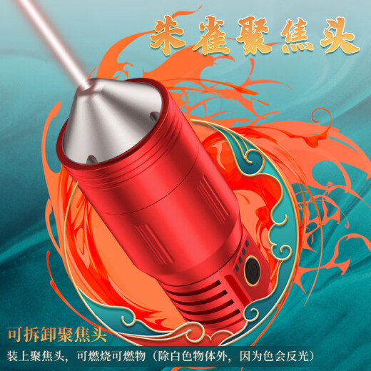 天火（SkyFire）手电筒 强光超亮白激光手电户外应急灯照明灯配聚焦镜5000毫安*2节红色SF-699R-J