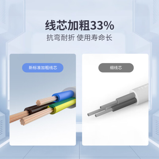 正泰(CHNT)总控插座/插线/排插/接线板/拖线板3位总控延长线插座(带开关10A 1121-1m