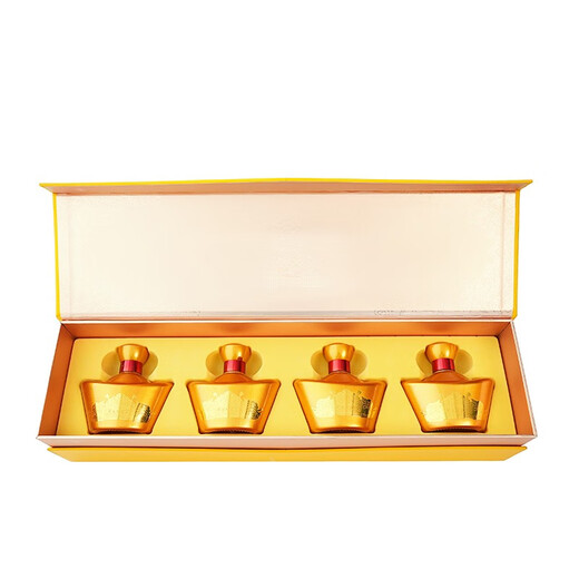 Goldener Wein [neues Produkt] 52-Grad-Goldwein, kleiner Barren, vier Flaschen, Gesamtpackung, Geschenktüte, 52-Grad 100ml, 4 Flaschen, Geschenkboxpackung