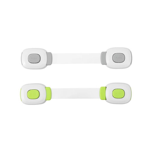 XMSJ lock buckle white door bolt fixed lock door artifact simple plastic door buckle adhesive type punch-free snap latch light gray 2 pack