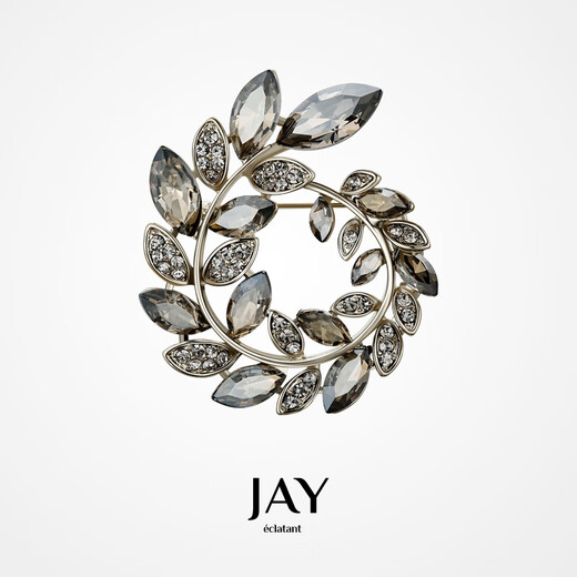 Jay brooch for women, corsage, suit accessories, pins, jewelry, birthday gift for mother-in-law, elders, brown gray