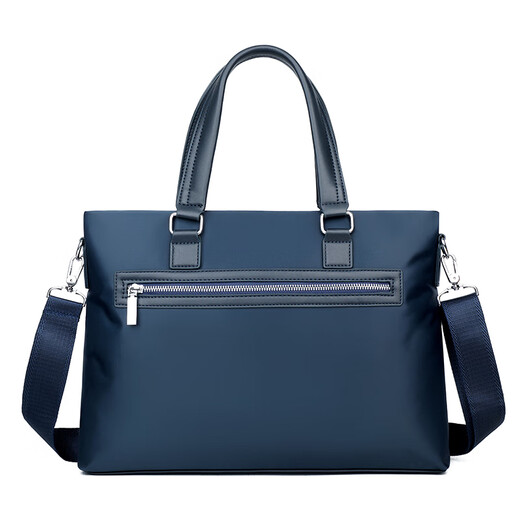 MOEPEQDAISHU Business Briefcase Men's Handbag Shoulder Bag Oxford Cloth Casual Messenger Bag Office Commuting 14-inch Computer Bag Blue Large Bag 14-inch