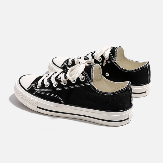 Vancl Eslite Vancl Classic Canvas Schuhe Herren Low Top Schwarz 41