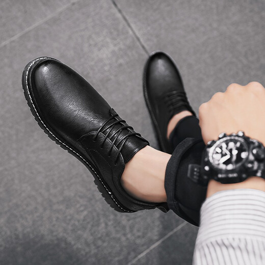 Lwok nuevo producto zapatos de cuero casual para hombres de moda de moda