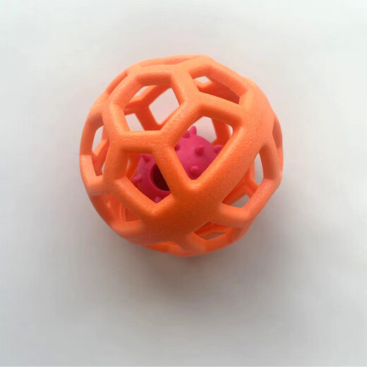 Cat and Dog Toy Sound Relief Bell Ball Self-Happiness Teething Resistance Corgi Teddy Puppy Pet Cat Toy Ball Hollow Ball-Blue Ball in Ball-1 Pack No Specifications