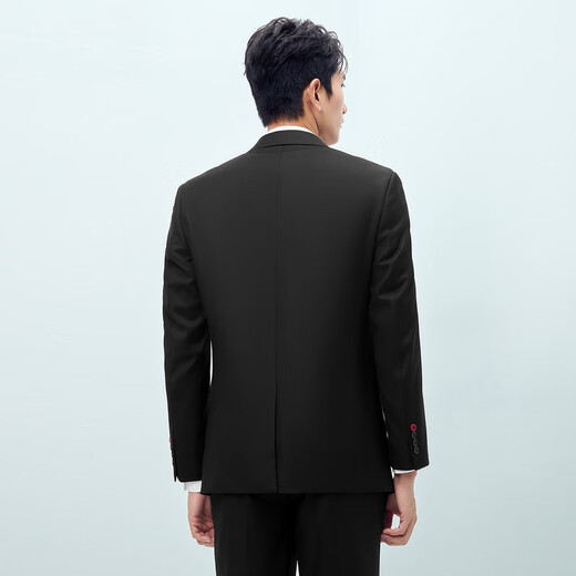 海澜之家（HLA）西服套装男25春夏新亦心即为系列商务套西男 黑色09（西服+西裤） 170/88A 46A推荐114~124斤