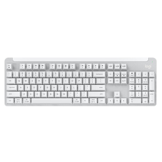罗技（Logitech）优选系列K865(K845升级款)无线机械键盘 商务办公键盘 电竞游戏键盘 104键全尺寸双模连接 K865 珍珠白