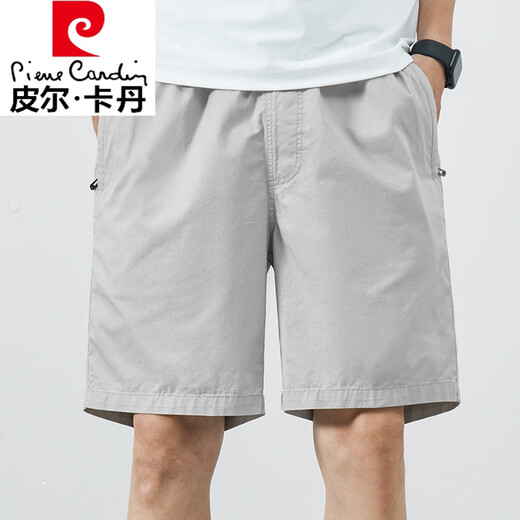 Pier Cardin shorts men's summer thin pure cotton mid-pants large size loose casual dark blue trend 5 minutes extra five-point pants 9224 dark blue XL [140-160Jin [Jin equals 0.5 kg]]