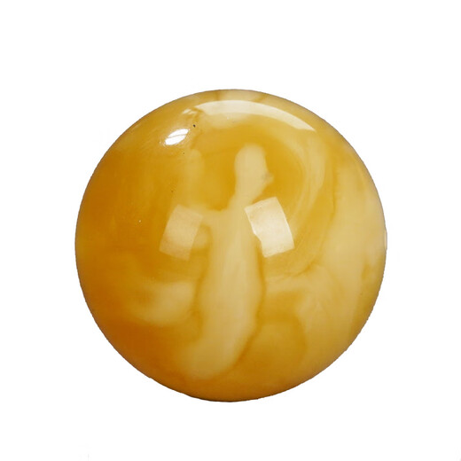 DRJEFUN natural amber beeswax beads loose beads single with separated beads chicken oil yellow round beads / gram price No. 58