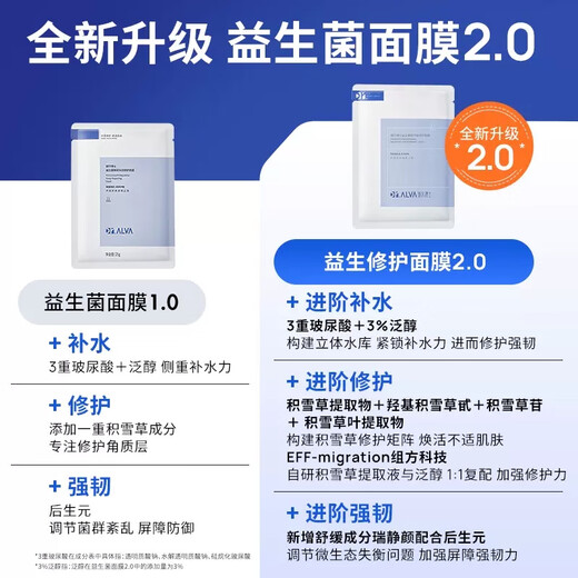 瑷尔博士益生菌修护舒缓面膜 升级2.0敏感肌积雪草泛红紧急补水保湿熬夜 2盒/20片