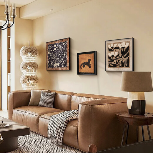 Long time no see niche art antique style living room decoration painting retro hanging painting square combination restaurant mural