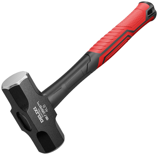 Delixi electric hammer octagonal hammer heavy-duty sledge hammer iron hammer large stone masonry square head hand hammer two hammers 4 pounds shock-absorbing handle octagonal hammer