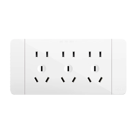DELIXI Socket Panel CD691 Series 118 Porous Socket Panel Fashion White Filling Blank Parts (Functional Parts)