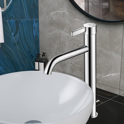TOTO WashBasin High Many Faucet a prueba de salpicaduras TLG11303/11304 11305/11306 Boquilla de agua de cuenca caliente y fría TLG11304B Mango mediano no contiene esquina de drenaje