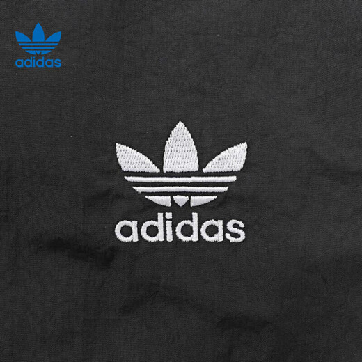 Adidas阿迪达斯三叶草复古直筒裤宽松运动阔腿男裤潮流时尚长裤 JW9896 XL