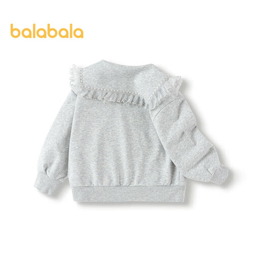Balabala children's clothing girls jacket children's 2024 fashionable sweet lace lapel children's baby spring clothing 208124105008
