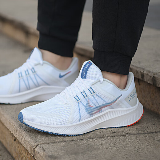 
Nike (NIKE) men's shoes summer new QUEST 4 lightweight shock-absorbing comfortable sports casual shoes breathable running shoes DA1105-101 white and blue QUEST 4 41