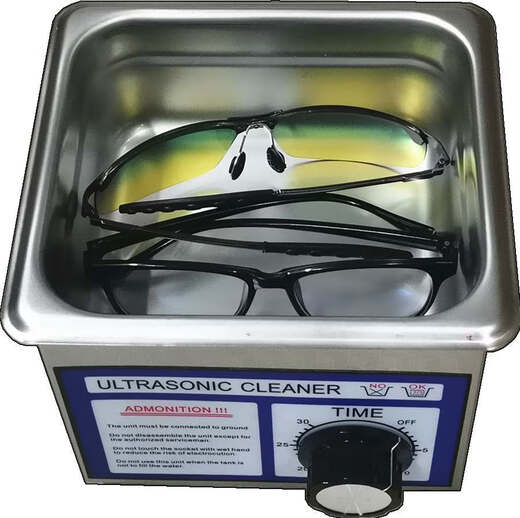 Double small 1.3L ultrasonic cleaning machine, glasses, watches, jewelry, razors, small hardware, industrial vibrator 60W/120W, cleaning machine + mesh basket-120W/1.3L