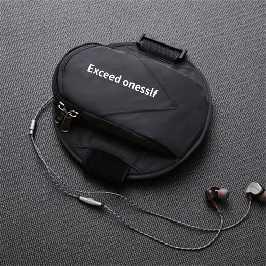 Nufeng running mobile phone carrying artifact sports arm bag for mobile phone ultra-thin new outdoor wrist bag for men and women anti-reflective black suitable for mobile phones within 6.5 inches