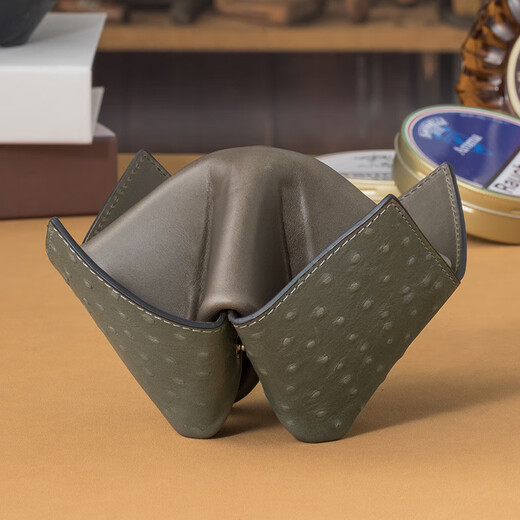 沙芬（SAVINELLI）意大利沙芬烟斗架进口东南西北折纸M674四斗位皮质烟斗架男士礼品 墨绿-塔库拉特