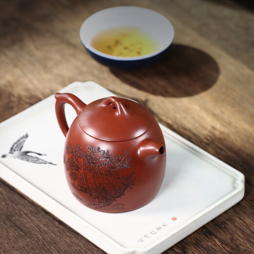 Hidden Pot World Government Subsidy Yixing Purple Clay Pot Purely Handmade Purple Clay Tea Set Teapot Dahongpao Qinquan Pot