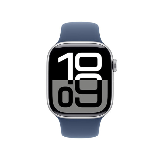 Apple/Apple Watch Serie 10 Smart Watch GPS+ Mobilfunkmodell 42 mm Silber Aluminium Metall Hülle Bräunung Sportgurt S/M MWXJ3CH/B