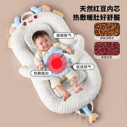 BORNPETAL crib-in-a-bed set, newborn bionic sleeping bed, slap-able crib, baby anti-pressure portable bed-in-bed, red panda bed-in-bed + slope mat (A side soothes bean sprouts_B side breathable mesh