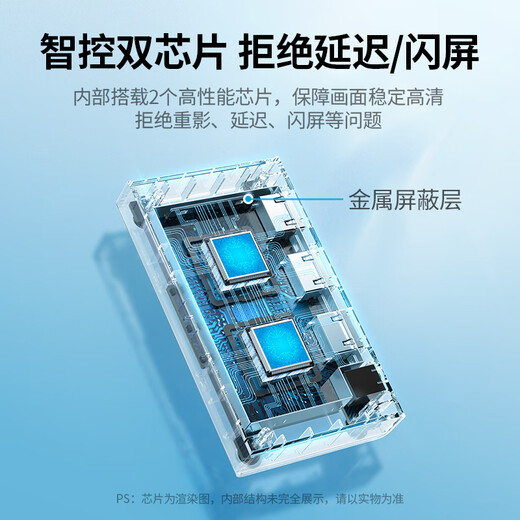 Greenline HDMI one-to-two splitter 4K high-definition 1 minute 2 same screen display one in two out video split screen expansion laptop connected to TV monitor projector 90803