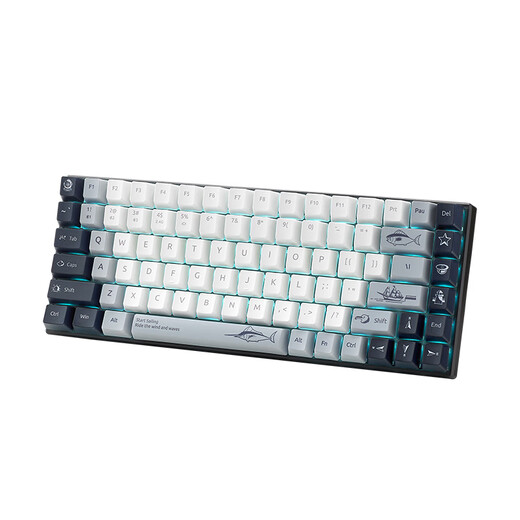 Rapoo MT510PRO Nautical Diary Multimode Mechanical Keyboard Wireless Bluetooth Wired Backlit Keyboard 75% 84 Keys Five-sided Thermal Sublimation Keycaps Fast Silver Axle