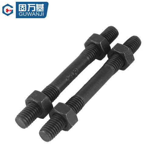 Guwanji 8.8 grade double-headed screw nut set combination two-headed tooth bolt high-strength double-headed screw screw extension M12x90 5 sets
