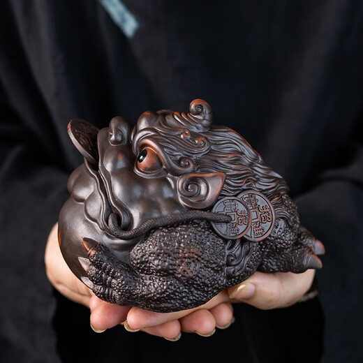 Mingke purple clay and purple pottery Kirin tea pet ornaments boutique can grow tea table tea table ornaments high-end lucky tea toy tea set prosperity and wealth purple pottery Chacha